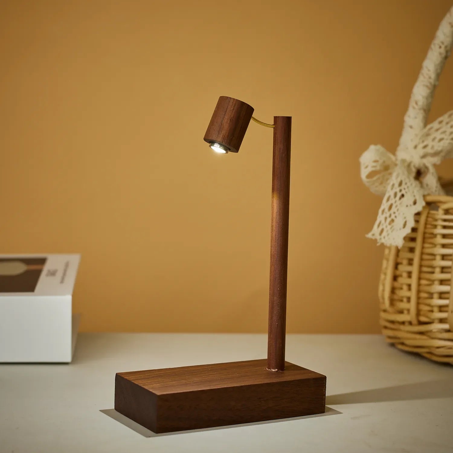 Wooden Table Lamp Retro Night Light