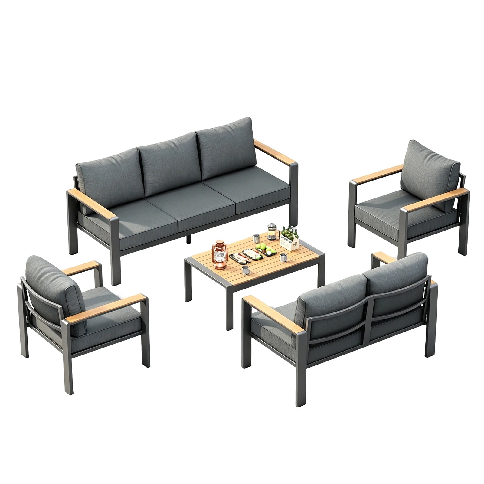 7 Seat Aluminum Patio Furniture Set