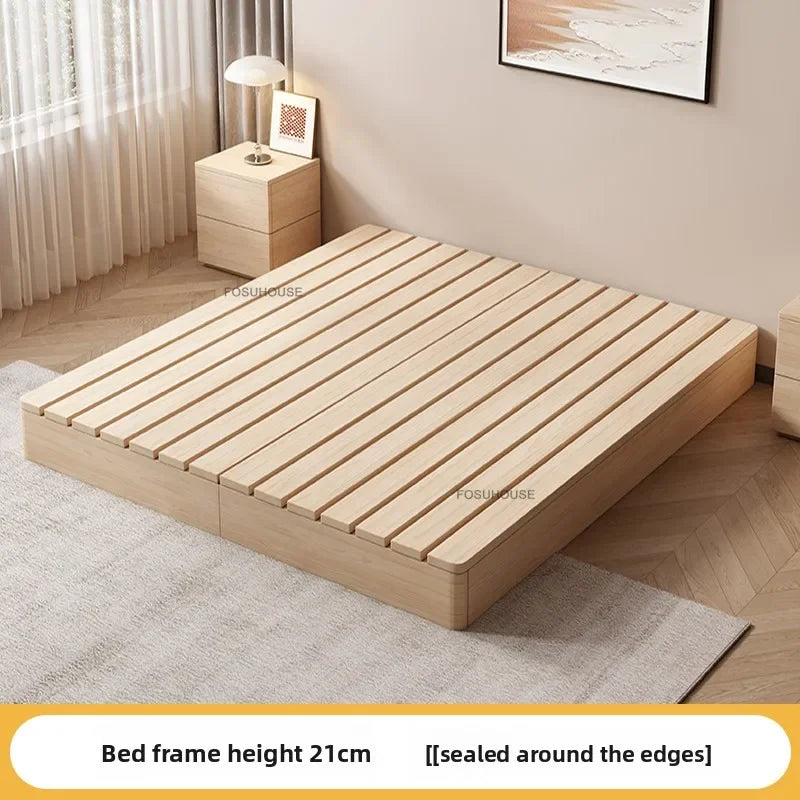 Tatami Solid Wood Japanese Queen Double Bed Frame