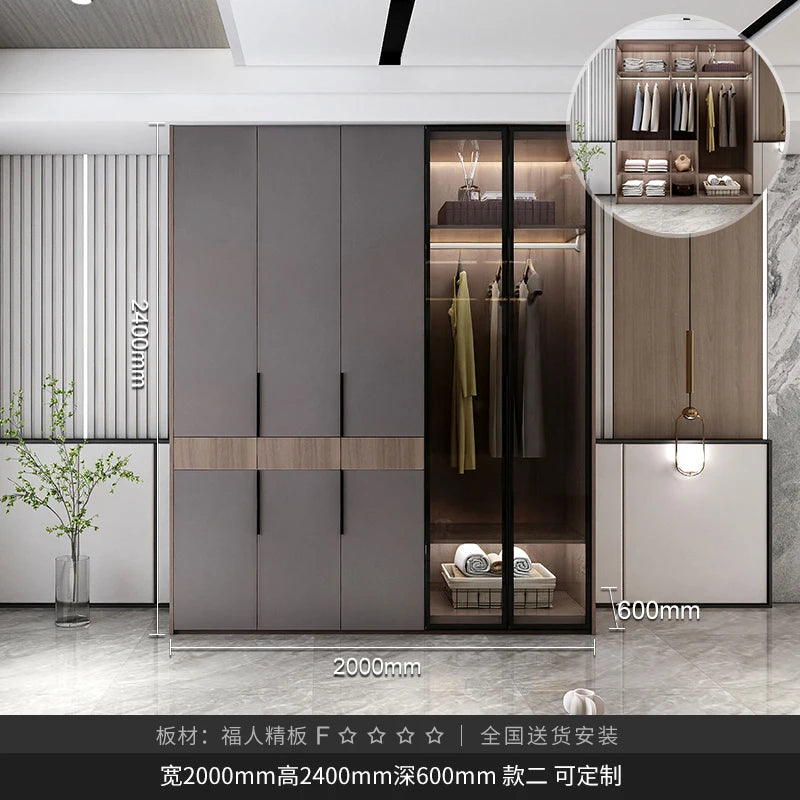 Double wardrobe glass Armoire