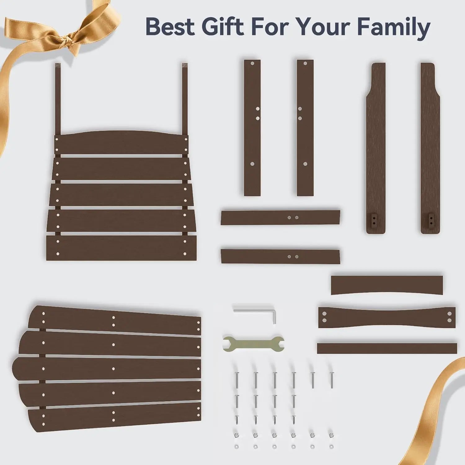 Stackable Adirondack Chairs Set of 2, Weather-Resistant Outdoor Patio Seating