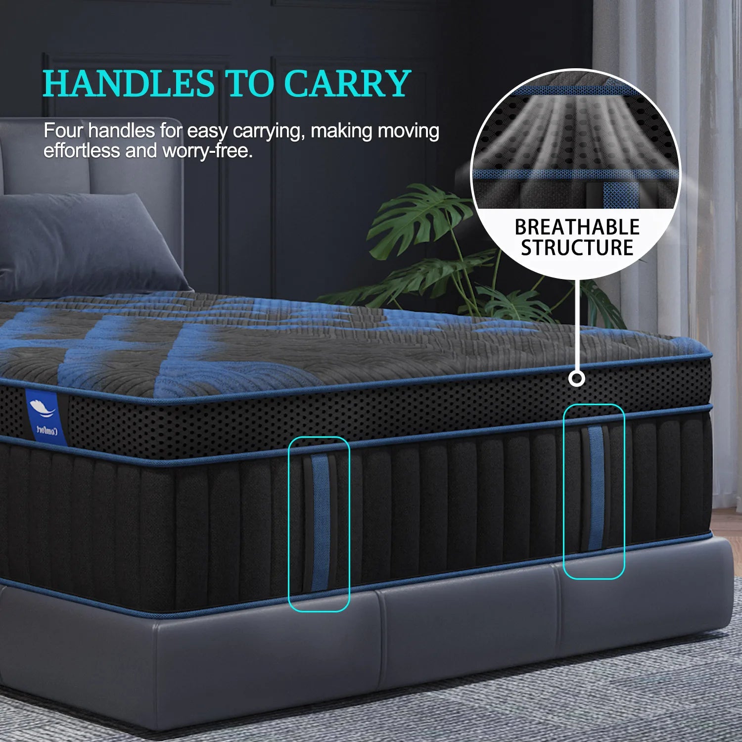 12"Gel Memory Foam Hybrid Pocket Spring Mattress T