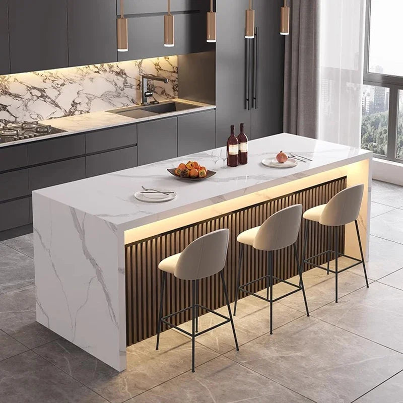 Marble Top Luxury Kitchen Islands Italian Trendy Elegant Rustic Kitchen Islands Glamour Modern Islas De Cocina Mueble Furniture