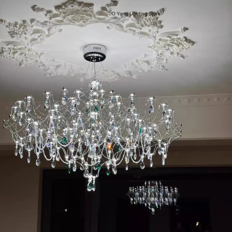 New Stainless Steel Crystal Ceiling Chandelier