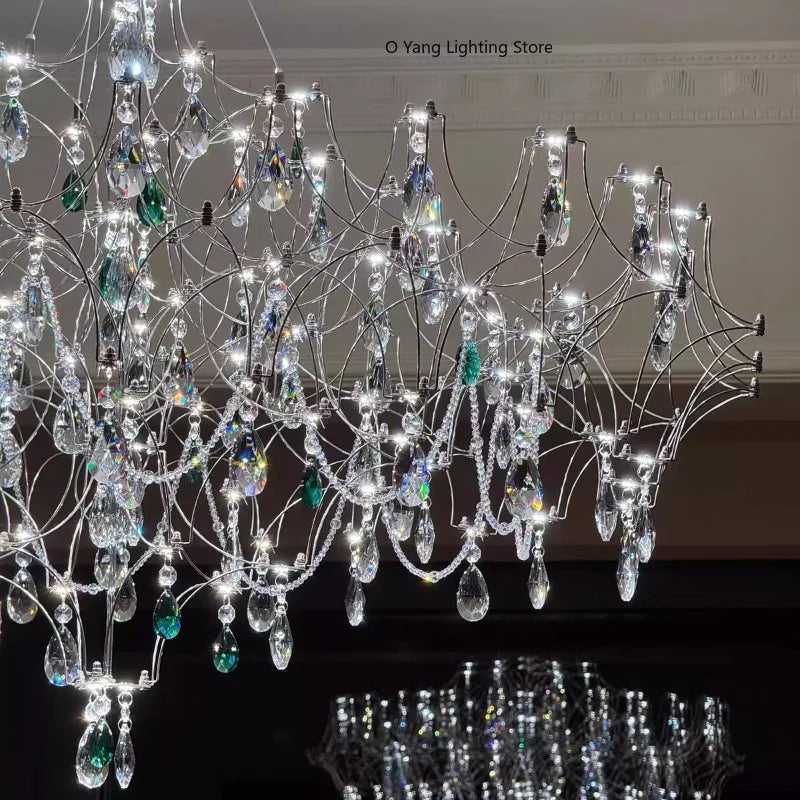 New Stainless Steel Crystal Ceiling Chandelier
