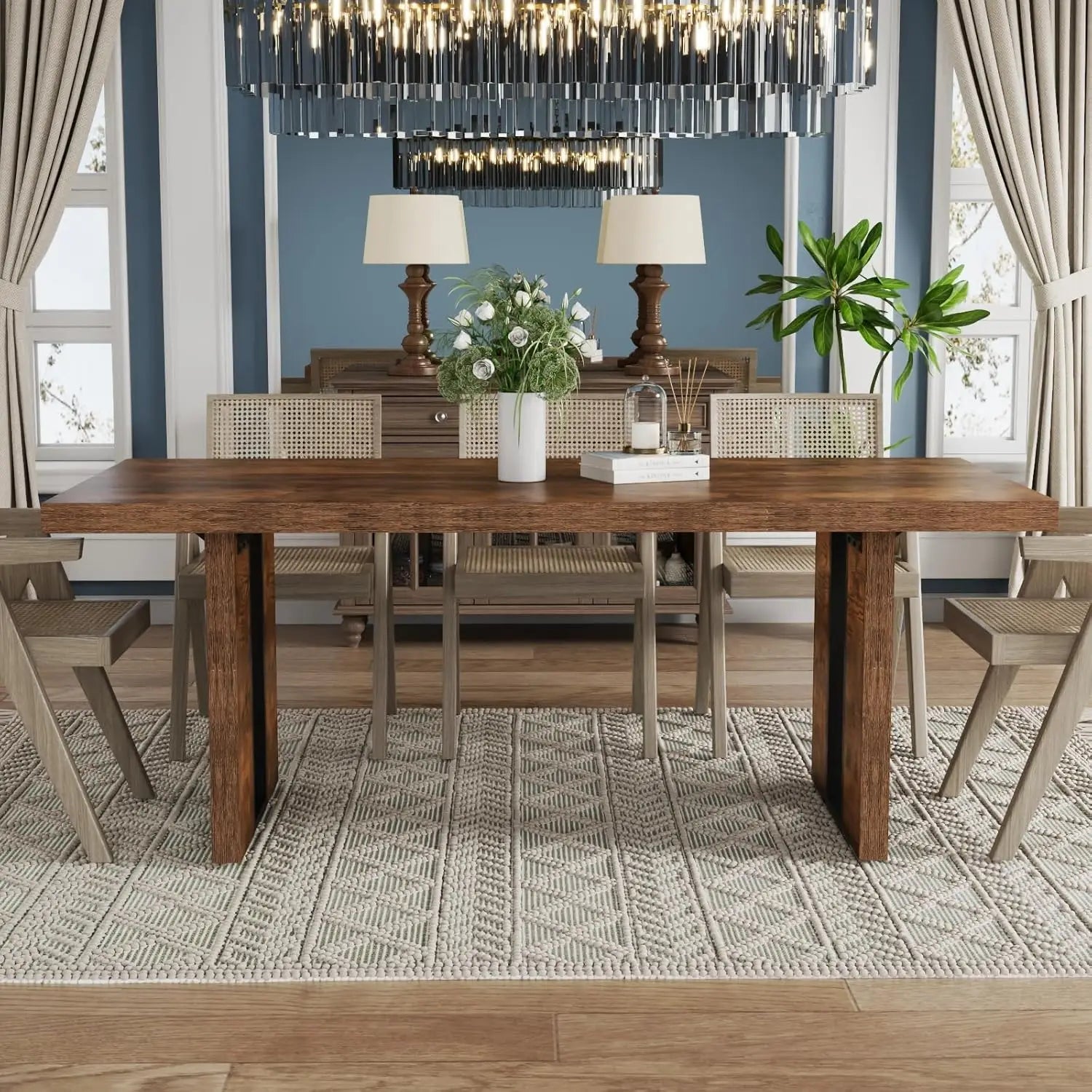 Rustic Dining Table Seats 6-8