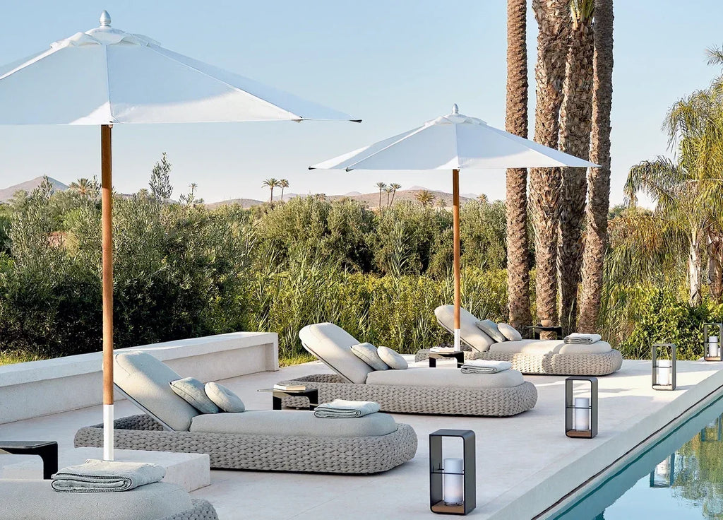 Aluminum Rattan Outdoor Lounger