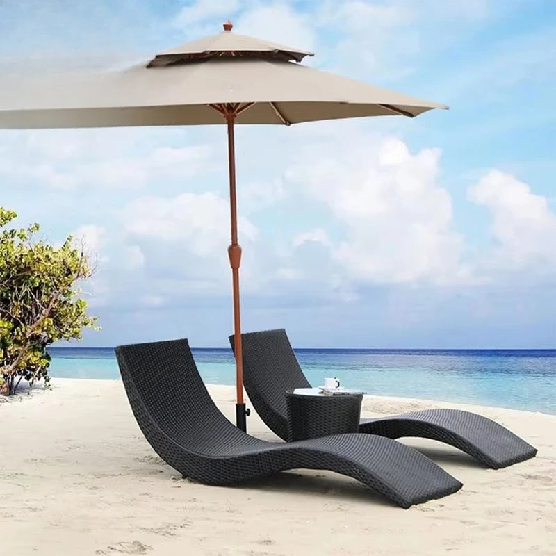 Rattan Outdoor Sun Loungers
