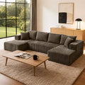 Modular U-Shaped Sectional Sofa with Double Chaise Lounges