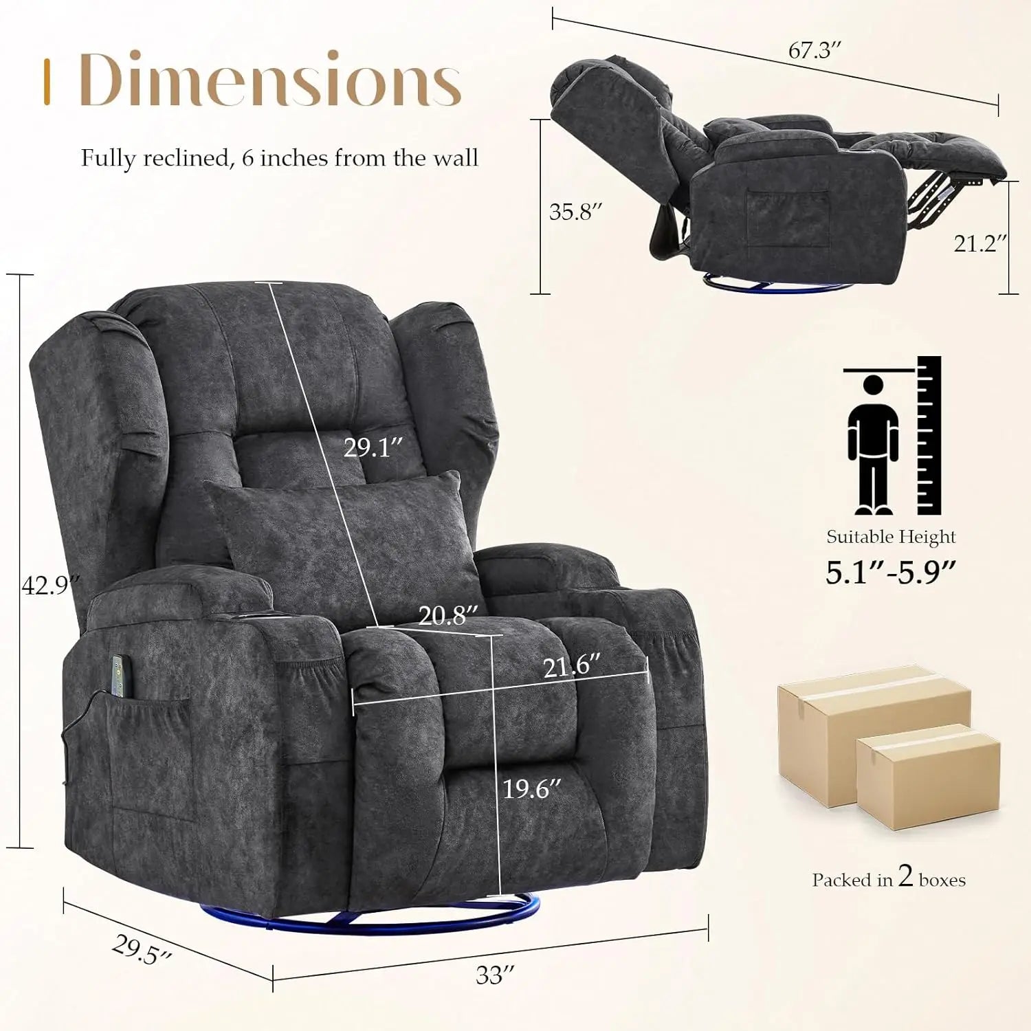 Power Swivel Rocker Recliner