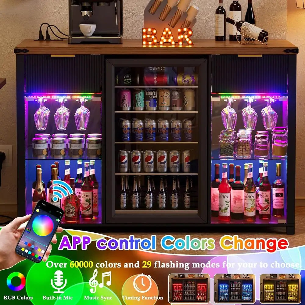 Coffee Bar Cabinet with Wine Storage