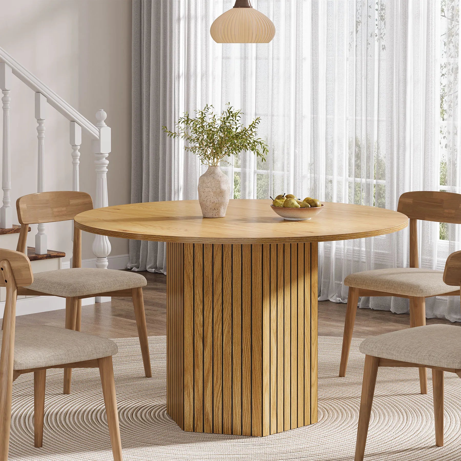 Round Dining Table for 4-6 People
