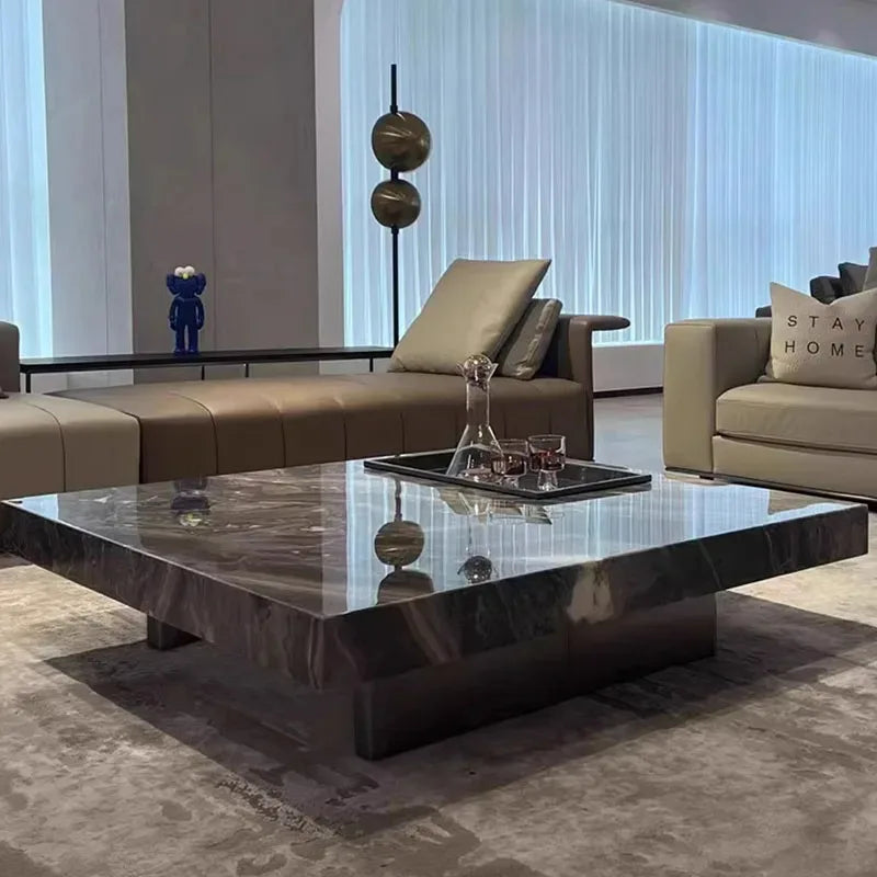 Modern Coffee Table Top Rectangular Stone Marble Top