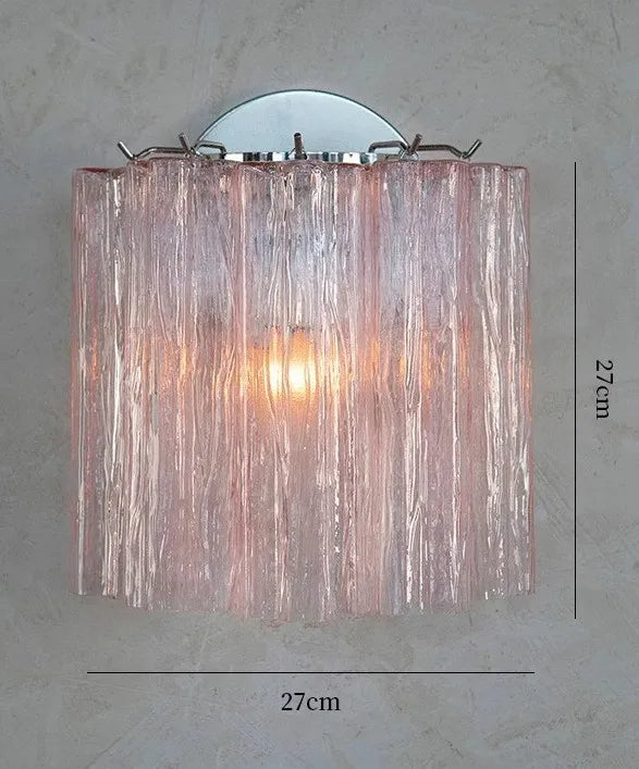 Art Deco Stained Glass Tube Chandeliers