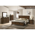 Traditional Wood Queen Bed Set with Dresser Mirror Nightstand Chest