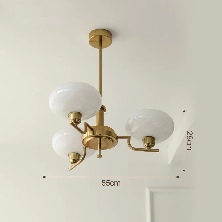 Bauhaus modern French chandelier