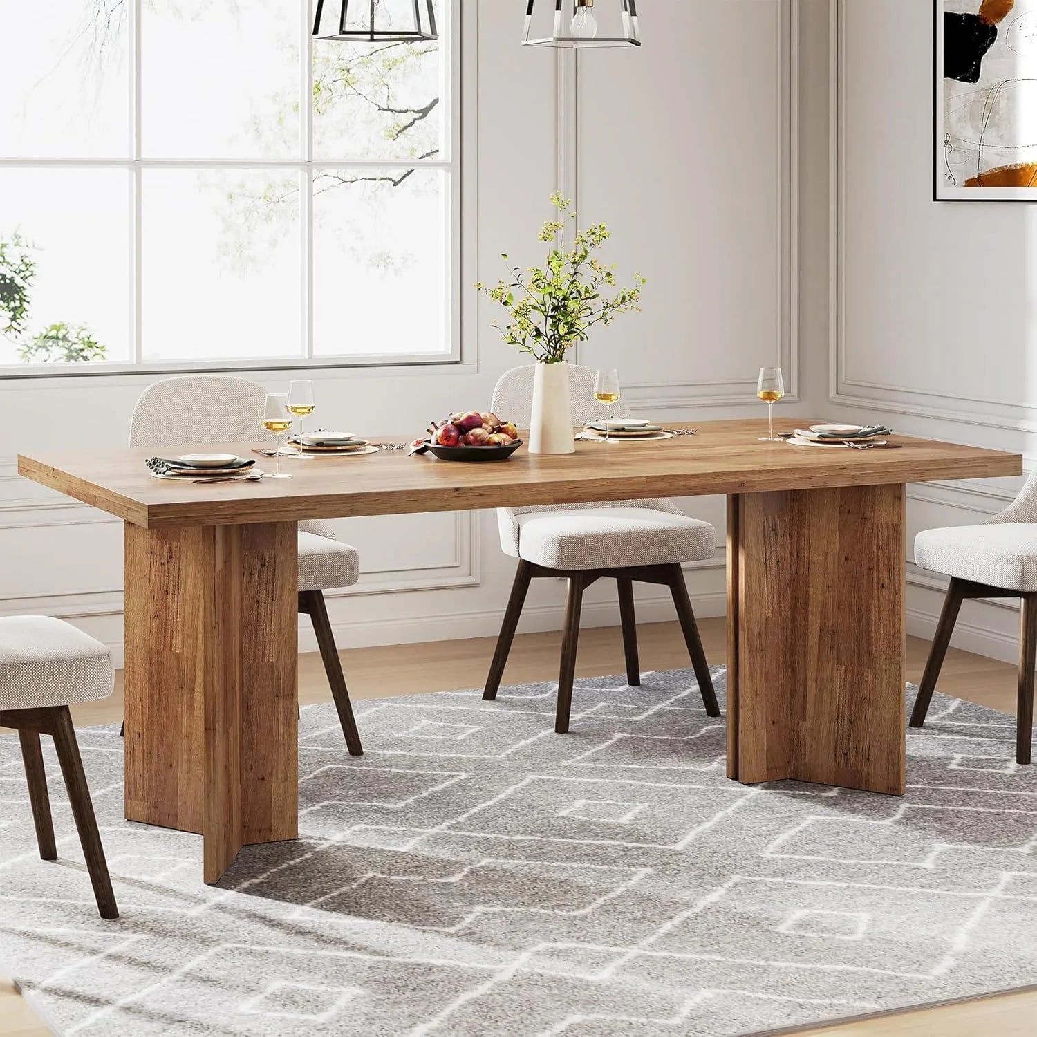 Farmhouse Dining Table for 4-6