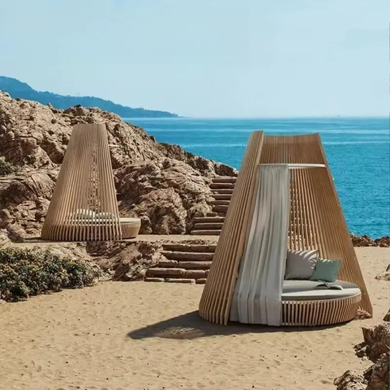 All-weather Patio Outdoor Canopy Leisure Bed