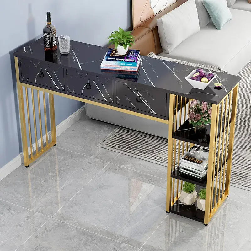 Wall-mounted Counter Height Bar Tables with Drawers