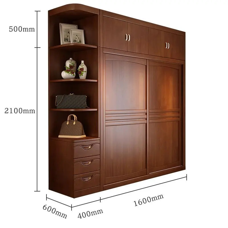 Wardrobe Solid wood sliding door