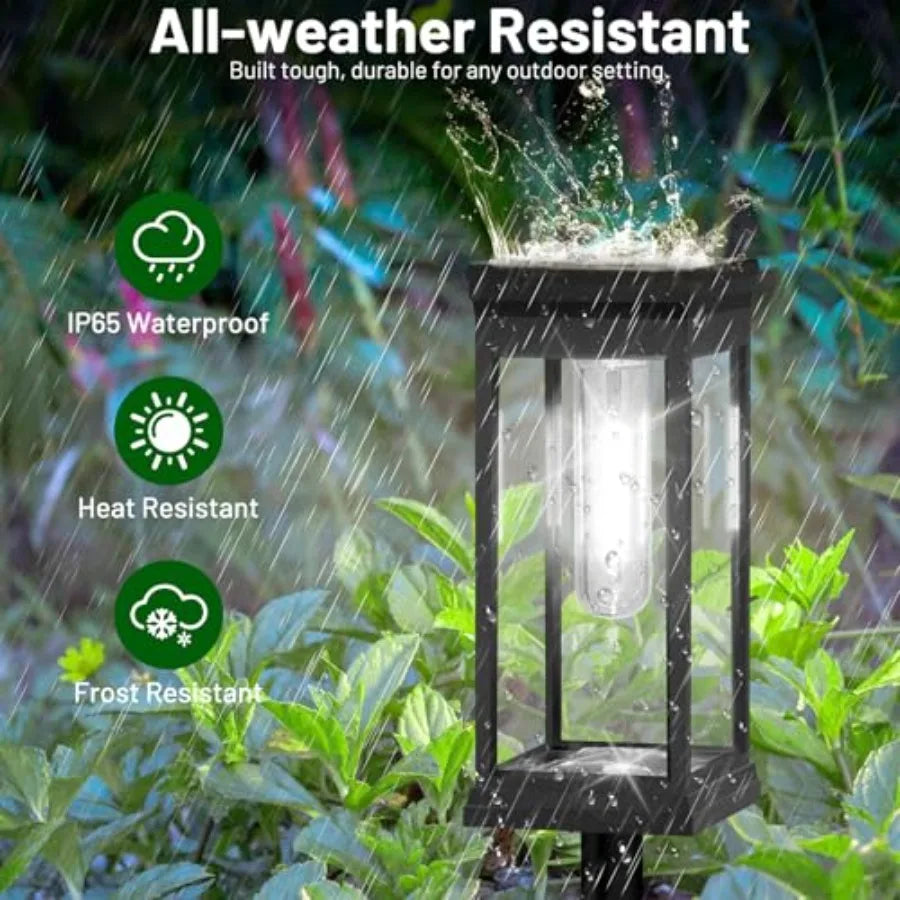 Upgraded Solar Pathway Lights Outdoor, 8-Pack
