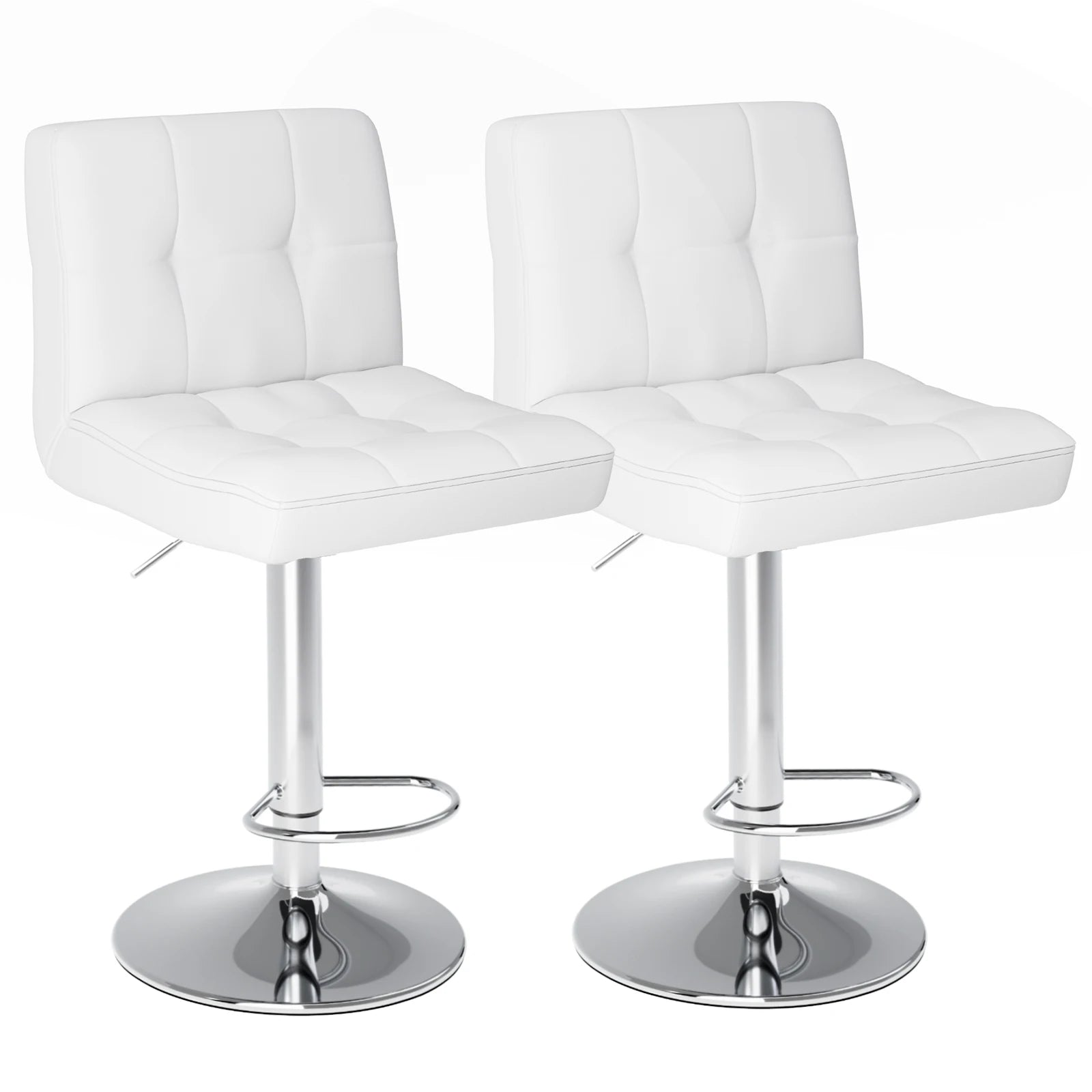 Leather Bar Stools Set of 2,