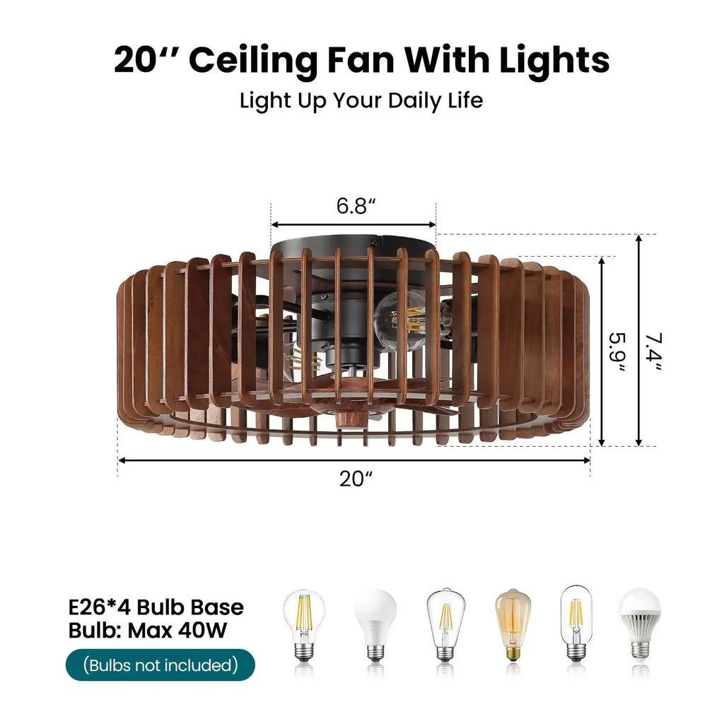 Scandinavian Ceiling Fan Pendant Light