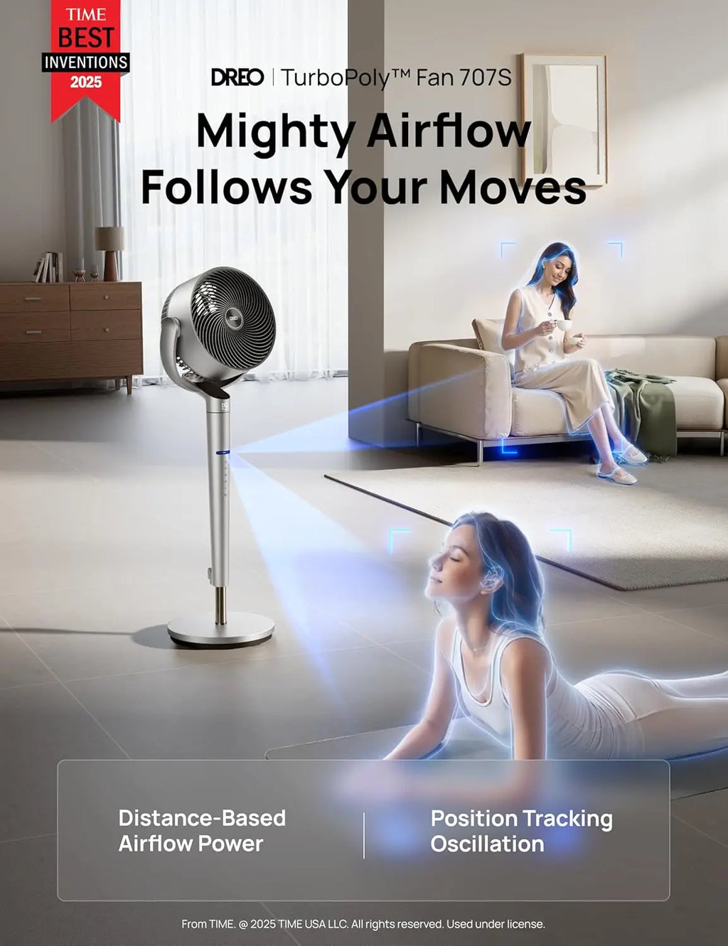 Smart Pedestal Fan with 3D Oscillation,