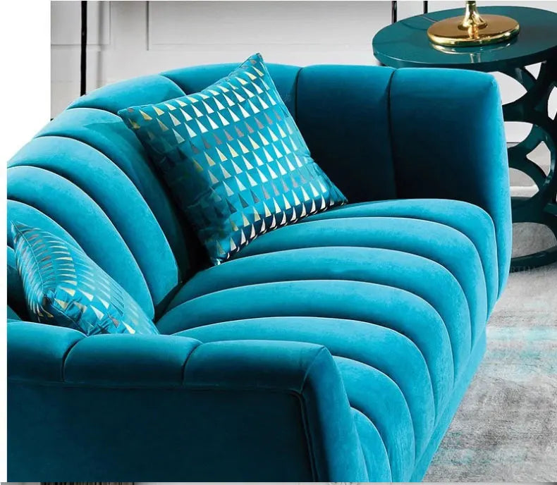 Blue Luxury Chesterfield Couch