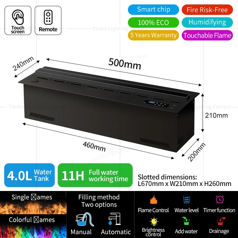 Water Electric Fireplace 3D Mist Fireplace