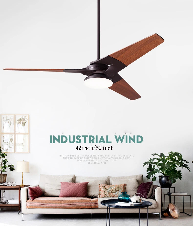 Modern Wooden LED Ceiling Fan