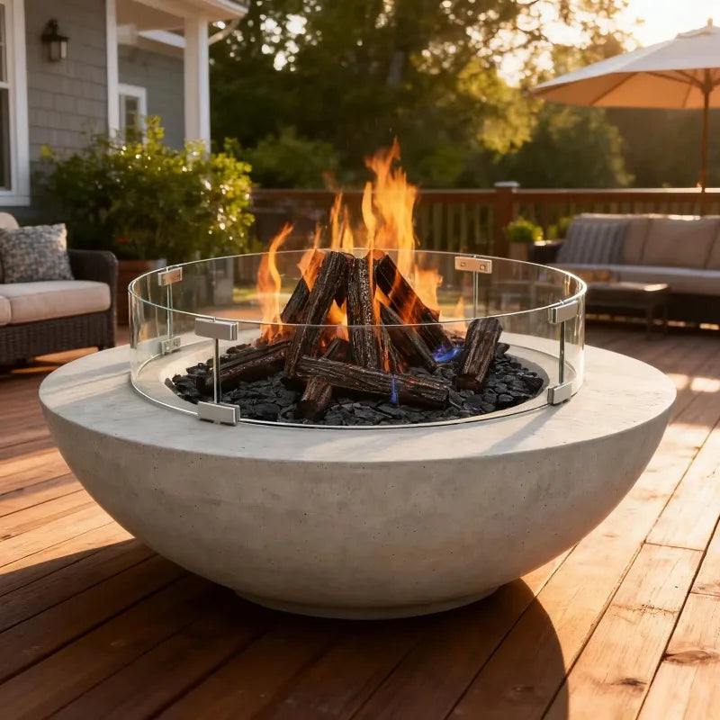 Outdoor Firepit Table With Stainless Steel Burner