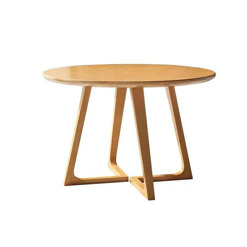 Japanese style round solid wood  dining table