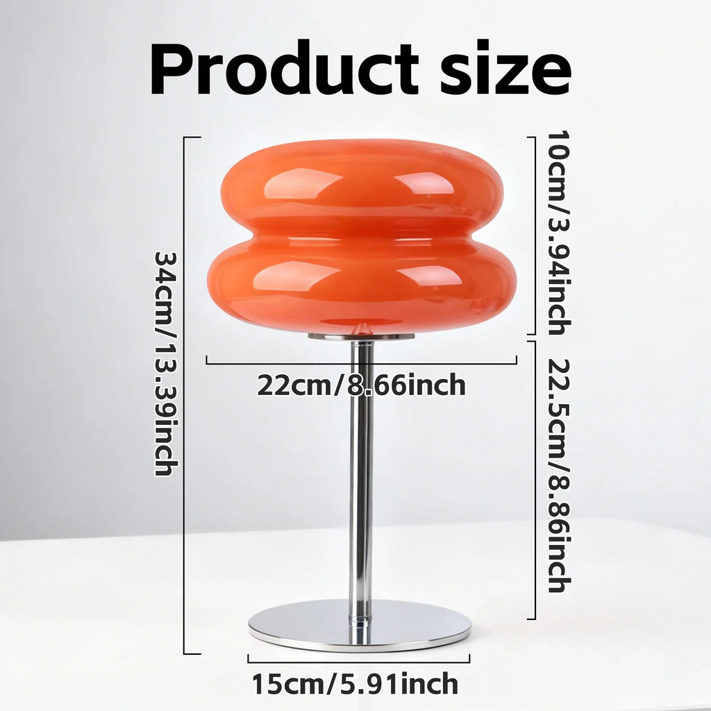 Macaron Glass Table Lamp Trichromatic Dimming Night Light