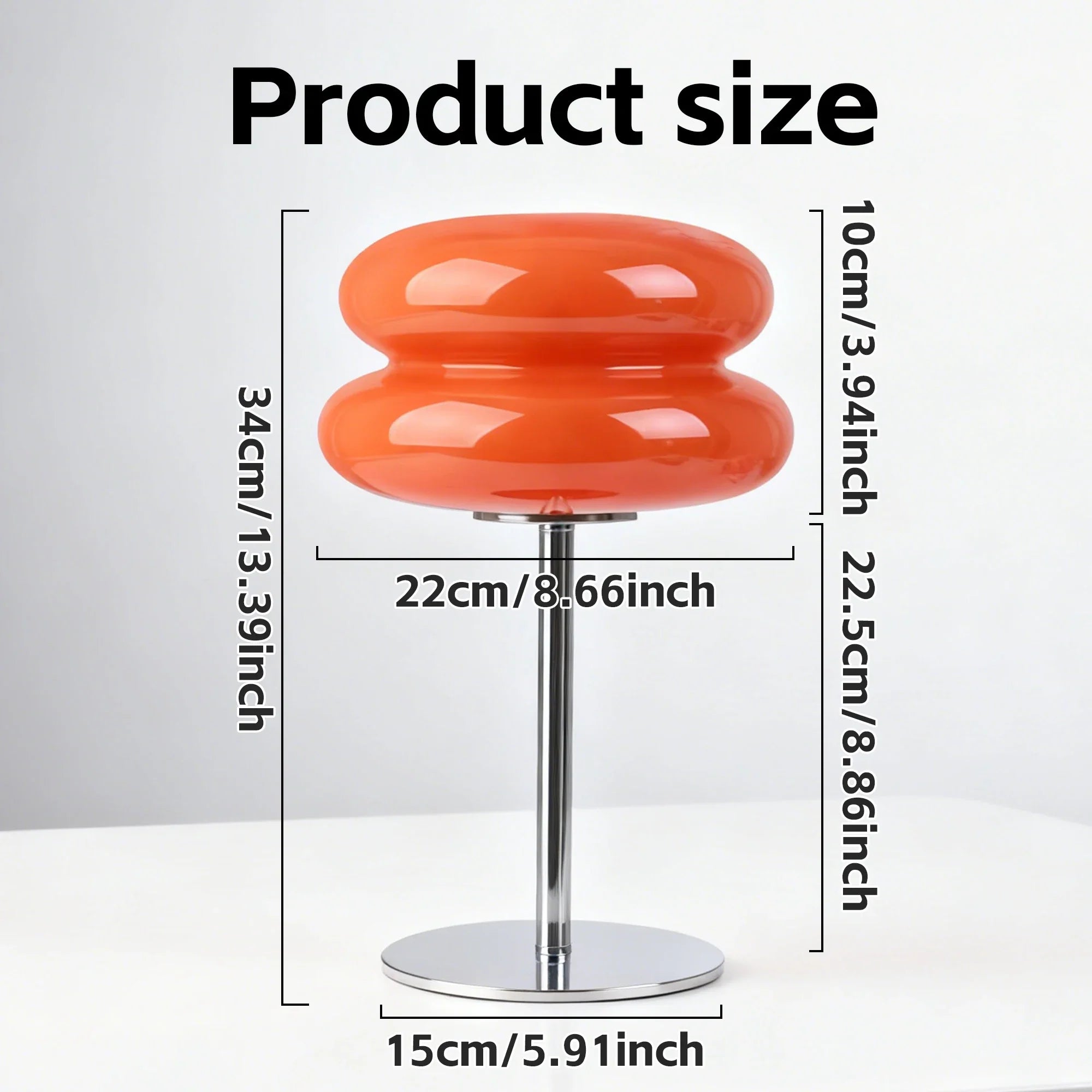 Macaron Glass Table Lamp Trichromatic Dimming Night Light