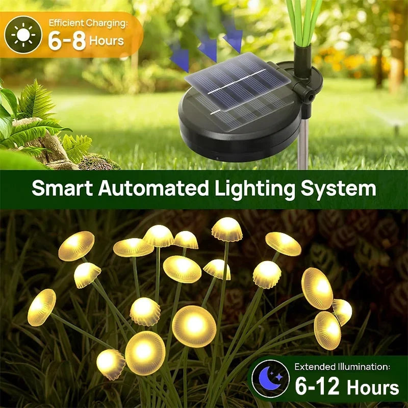 Solar LED Jellyfish Sway Lights Garden Decor Waterproof Solar Pathway Light For Patio