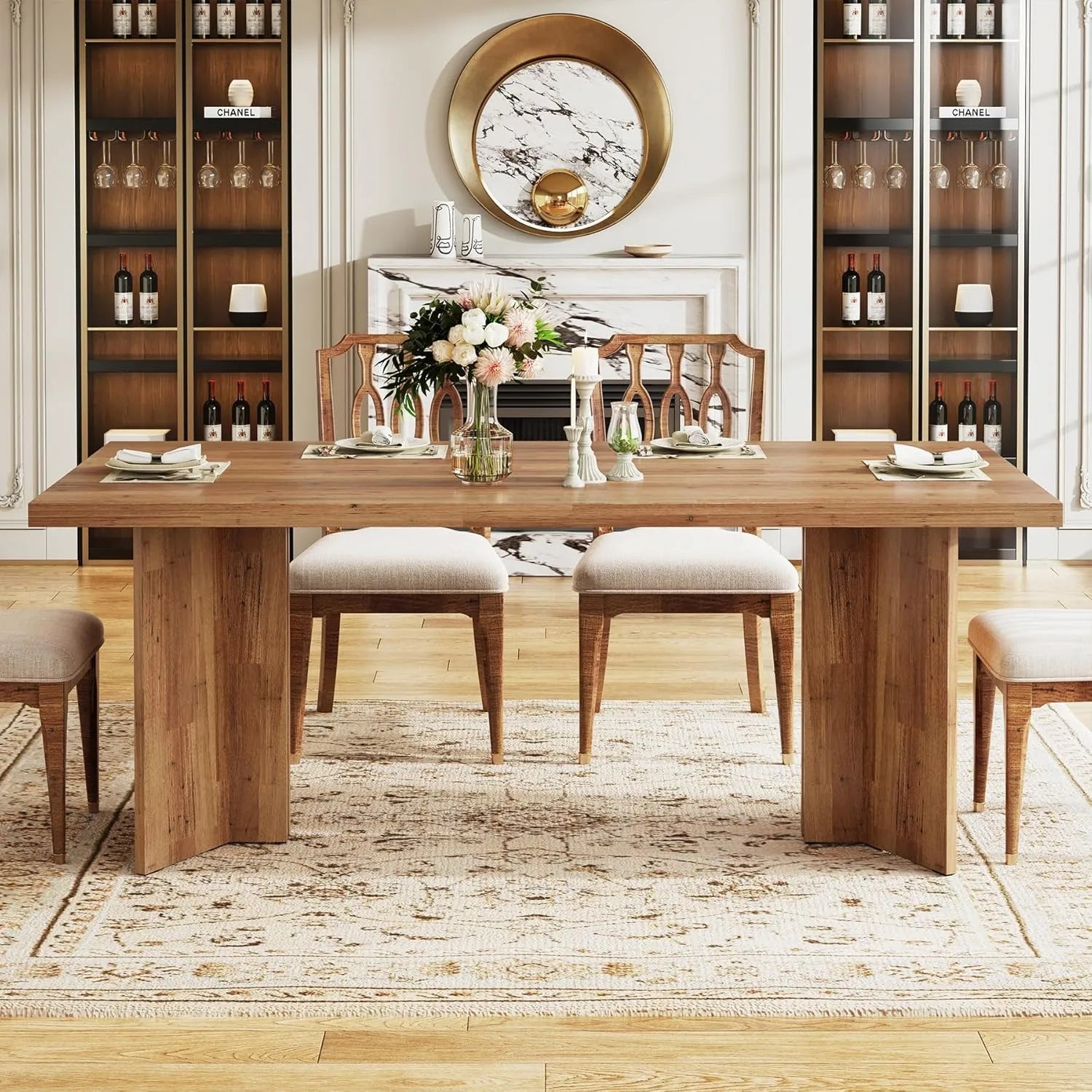 Farmhouse Dining Table for 4-6