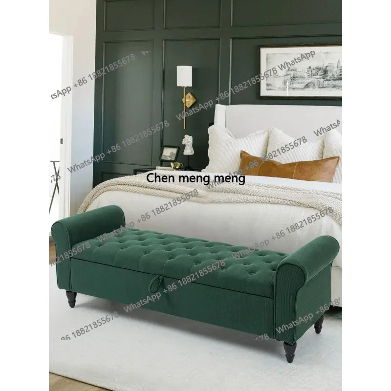 63’’ Storage Ottoman, Upholstered Tufted End of Bed Storage Bench, Ottoman