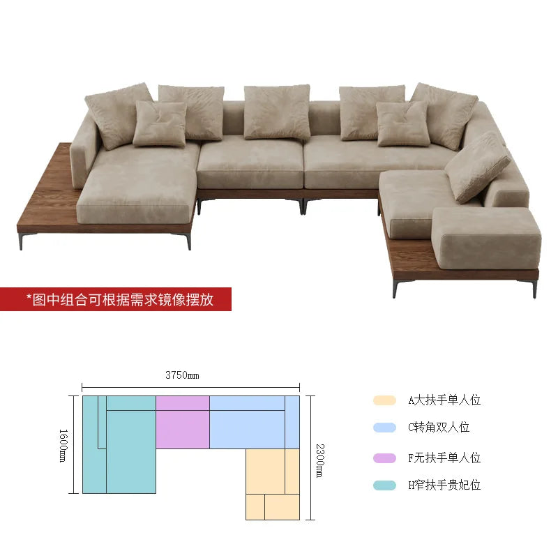 Japanese Style solid wood sofa