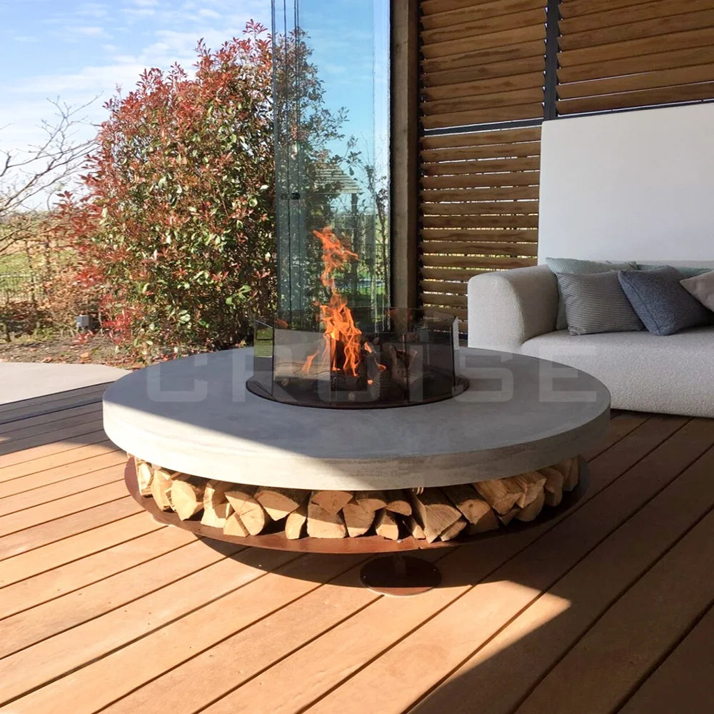 Free Standing Atomized/Electronic Table Fire Pit With BBQ