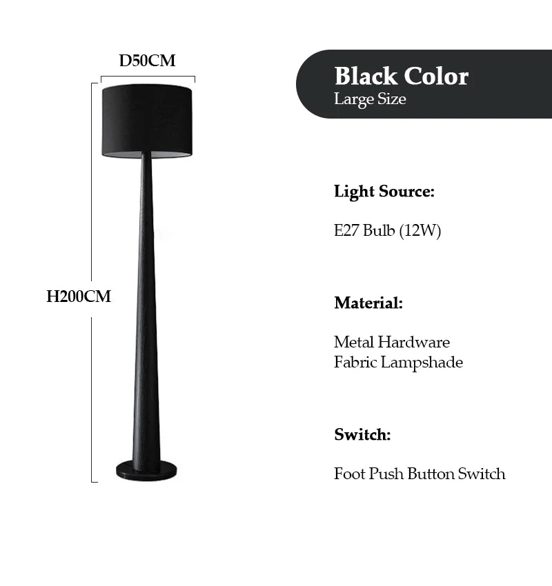 Luxury Modern Large Wood Floor Lamp