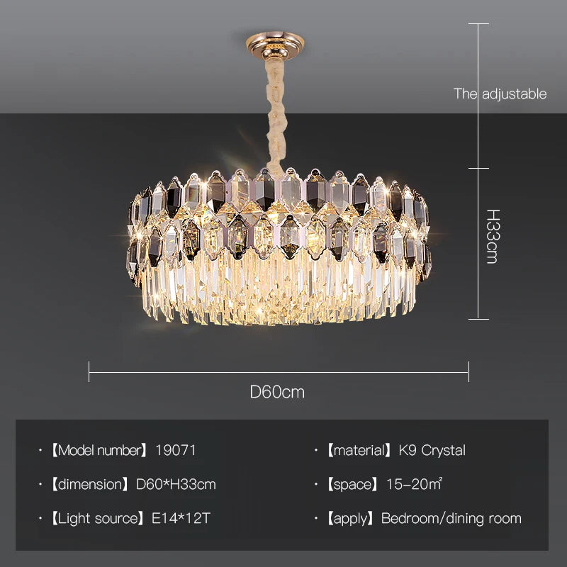 Luxury Crystal Chandelier Postmodern Atmosphere
