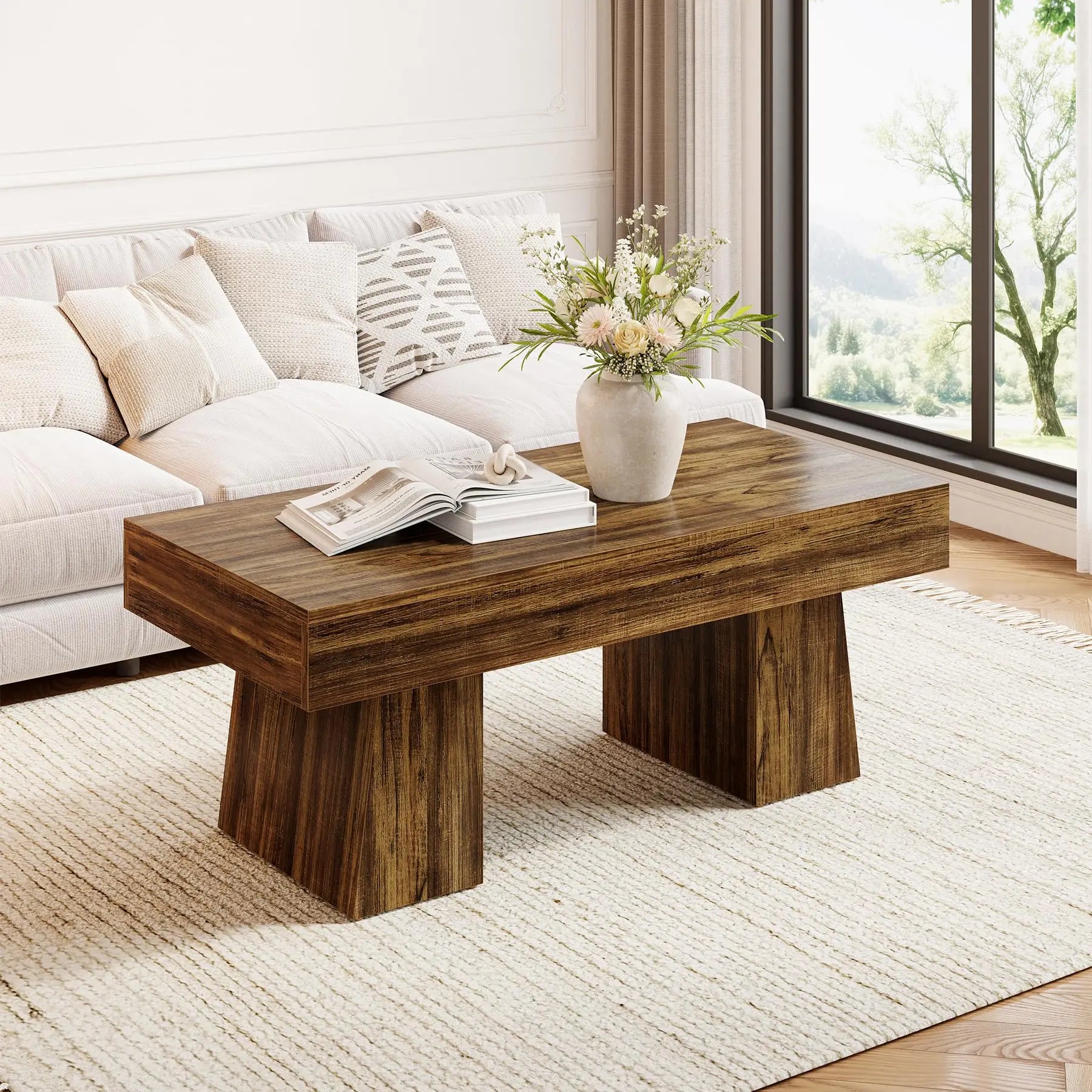 Wooden Rectangular Coffee Table