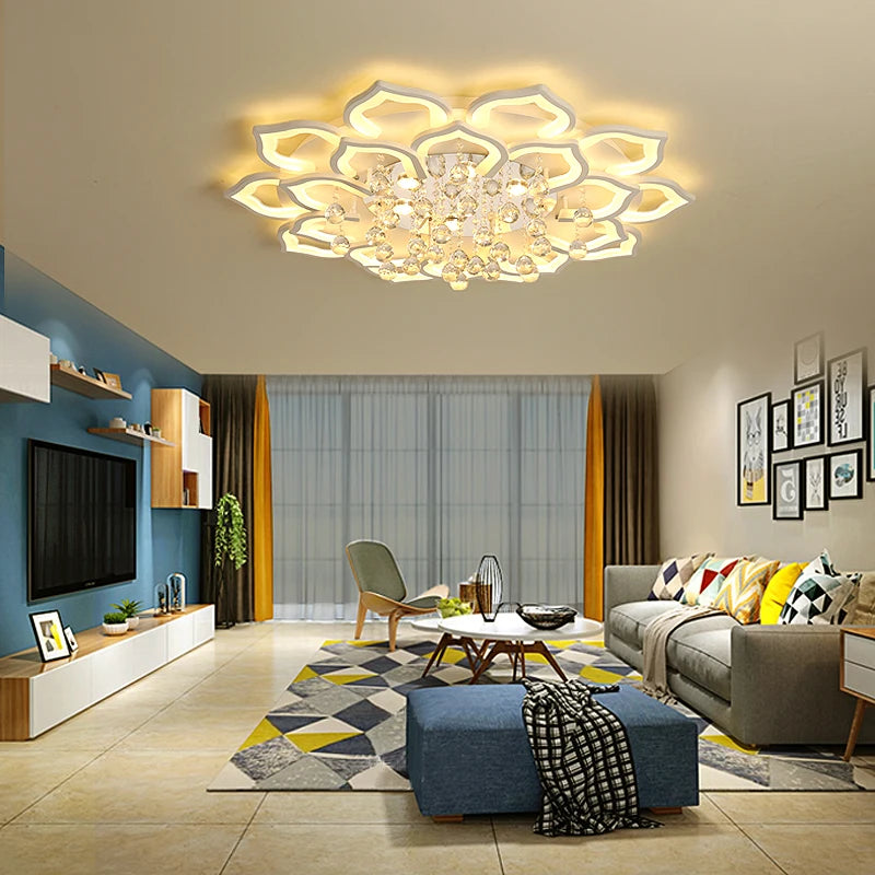 Modern Crystal Ceiling Chandelier LED Lights