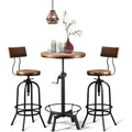 Swivel Bar Table Set with 2 Stools