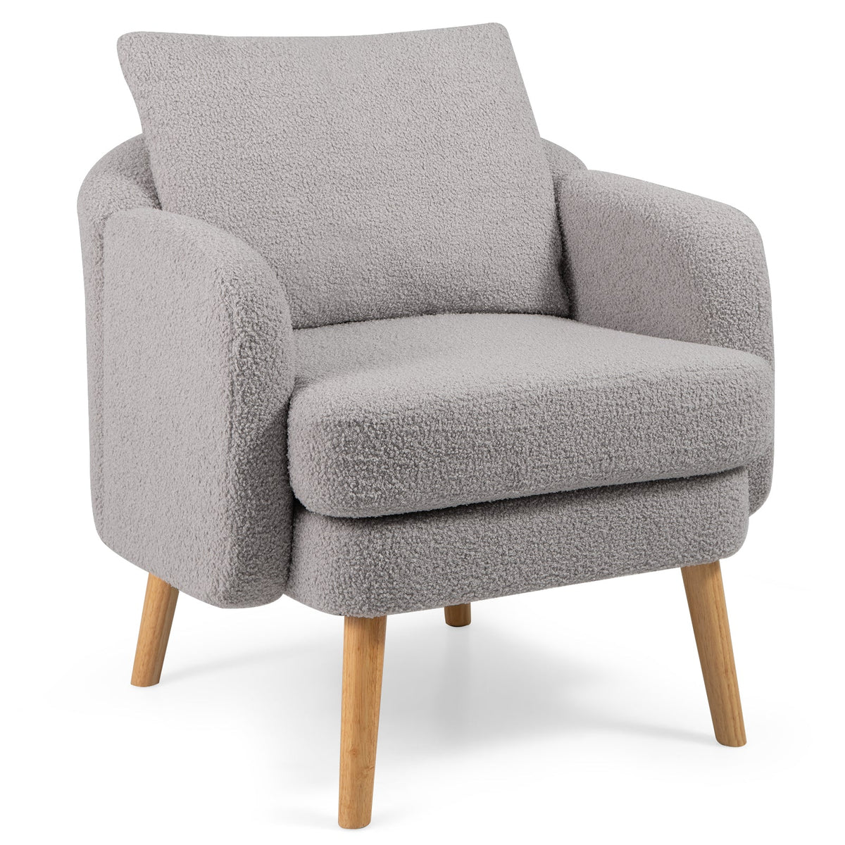 Sherpa Accent Chair Modern Chair with Seat Cushion