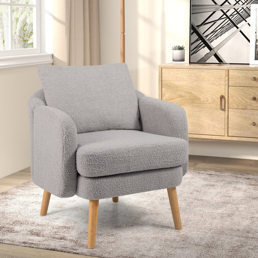 Sherpa Accent Chair Modern Chair with Seat Cushion