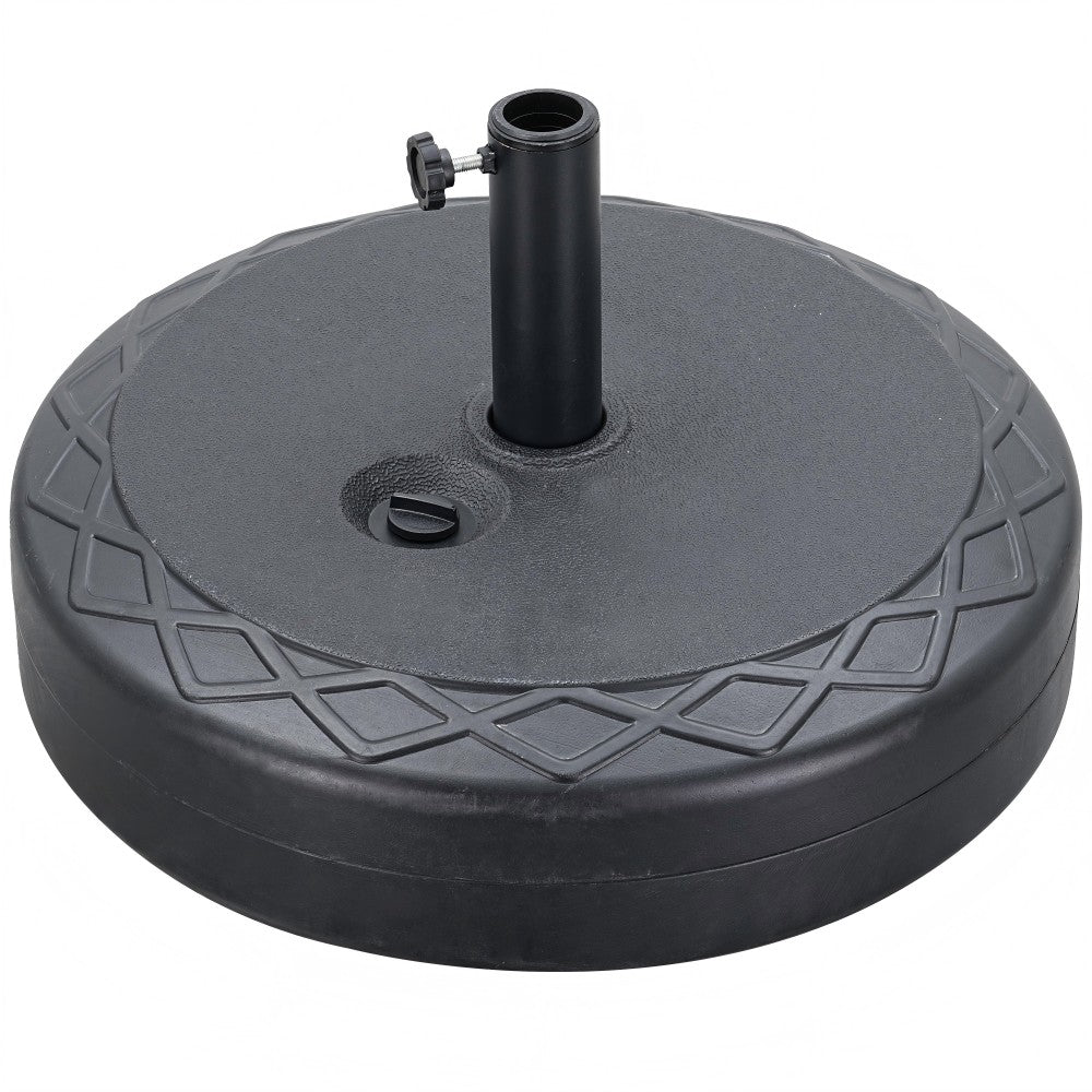 Patio Umbrella Base Round With Diamond Pattern Decor