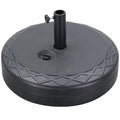 Patio Umbrella Base Round With Diamond Pattern Decor