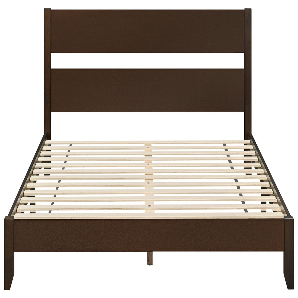 Full Bed Frame with Headboard and Solid Wood Legs